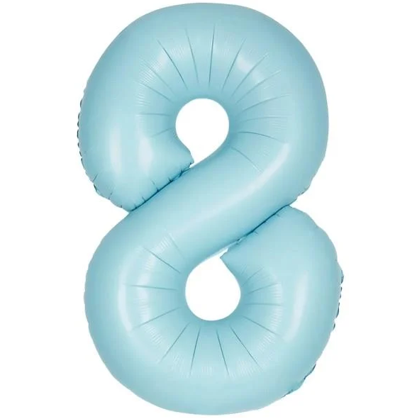 Folyo Balon Retro Mavi 8 16 İnç 36 Cm